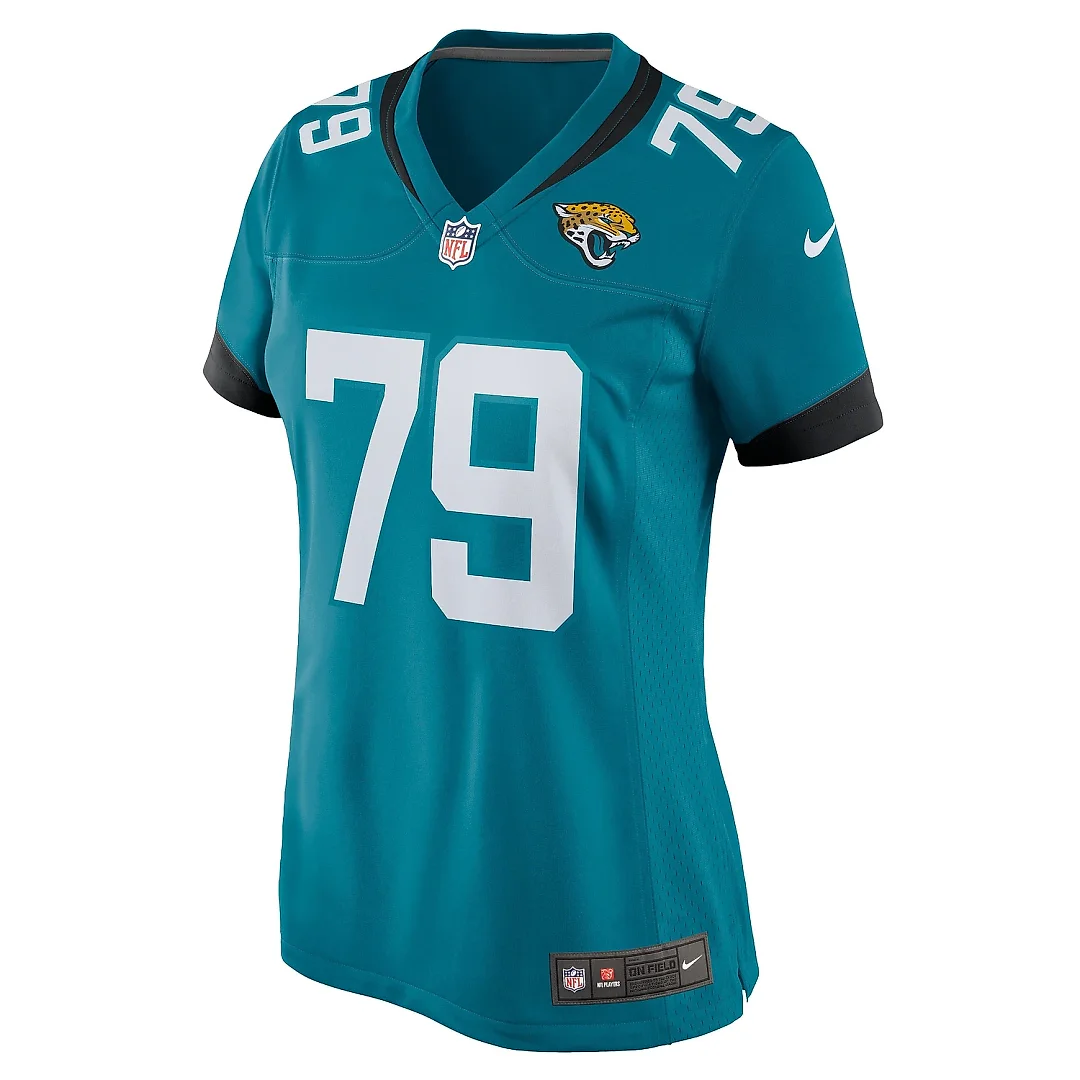 Zennovawear Women's Jacksonville Jaguars Luke Fortner Teal Game Jersey