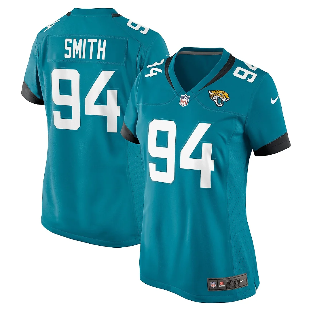 Zennovawear Women's Jacksonville Jaguars Maason Smith Teal Game Jersey