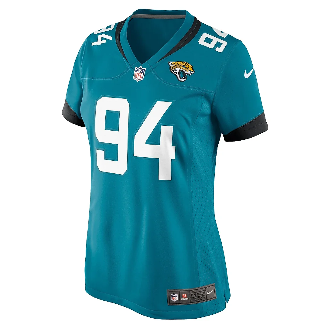 Zennovawear Women's Jacksonville Jaguars Maason Smith Teal Game Jersey