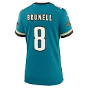 Zennovawear Women's Jacksonville Jaguars Mark Brunell Teal Prowler Throwback Retired Player Game Jersey