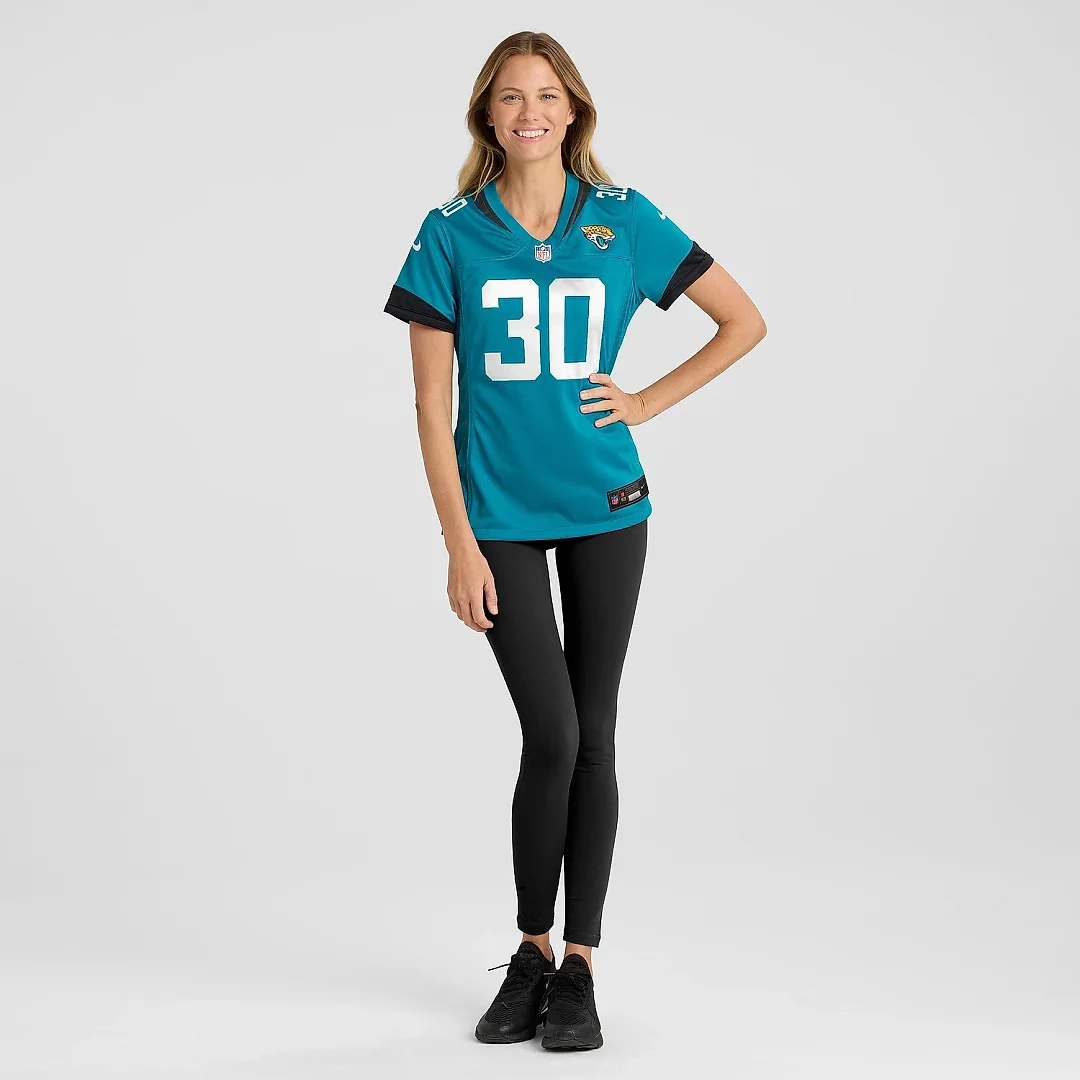 Zennovawear Women's Jacksonville Jaguars Montaric Brown Teal Game Player Jersey