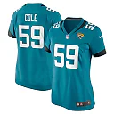 Zennovawear Women's Jacksonville Jaguars Myles Cole Teal Game Jersey