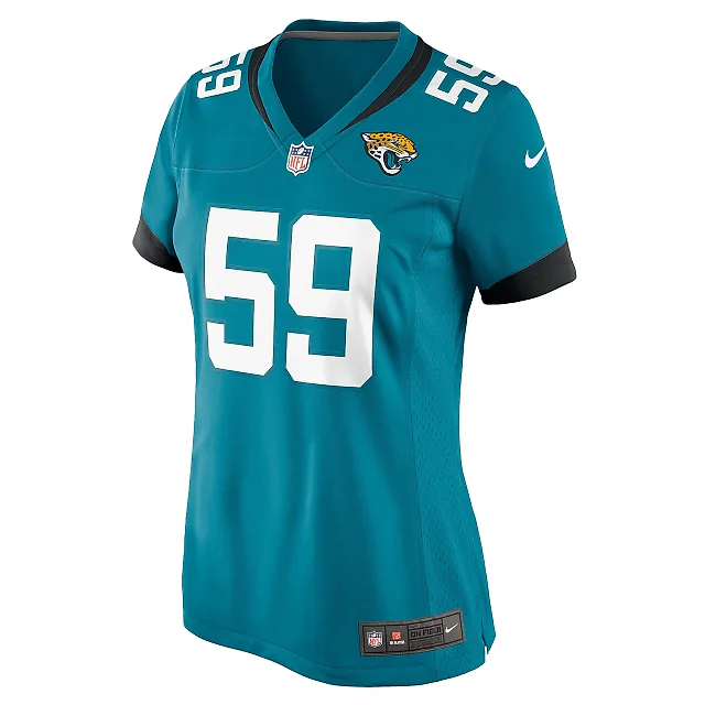 Zennovawear Women's Jacksonville Jaguars Myles Cole Teal Game Jersey