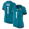 Zennovawear Women's Jacksonville Jaguars Number 1 Bride Teal Game Jersey