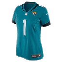 Zennovawear Women's Jacksonville Jaguars Number 1 Bride Teal Game Jersey