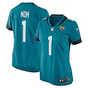 Zennovawear Women's Jacksonville Jaguars Number 1 Mom Teal Game Jersey