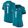 Zennovawear Women's Jacksonville Jaguars Number 1 Mom Teal Game Jersey