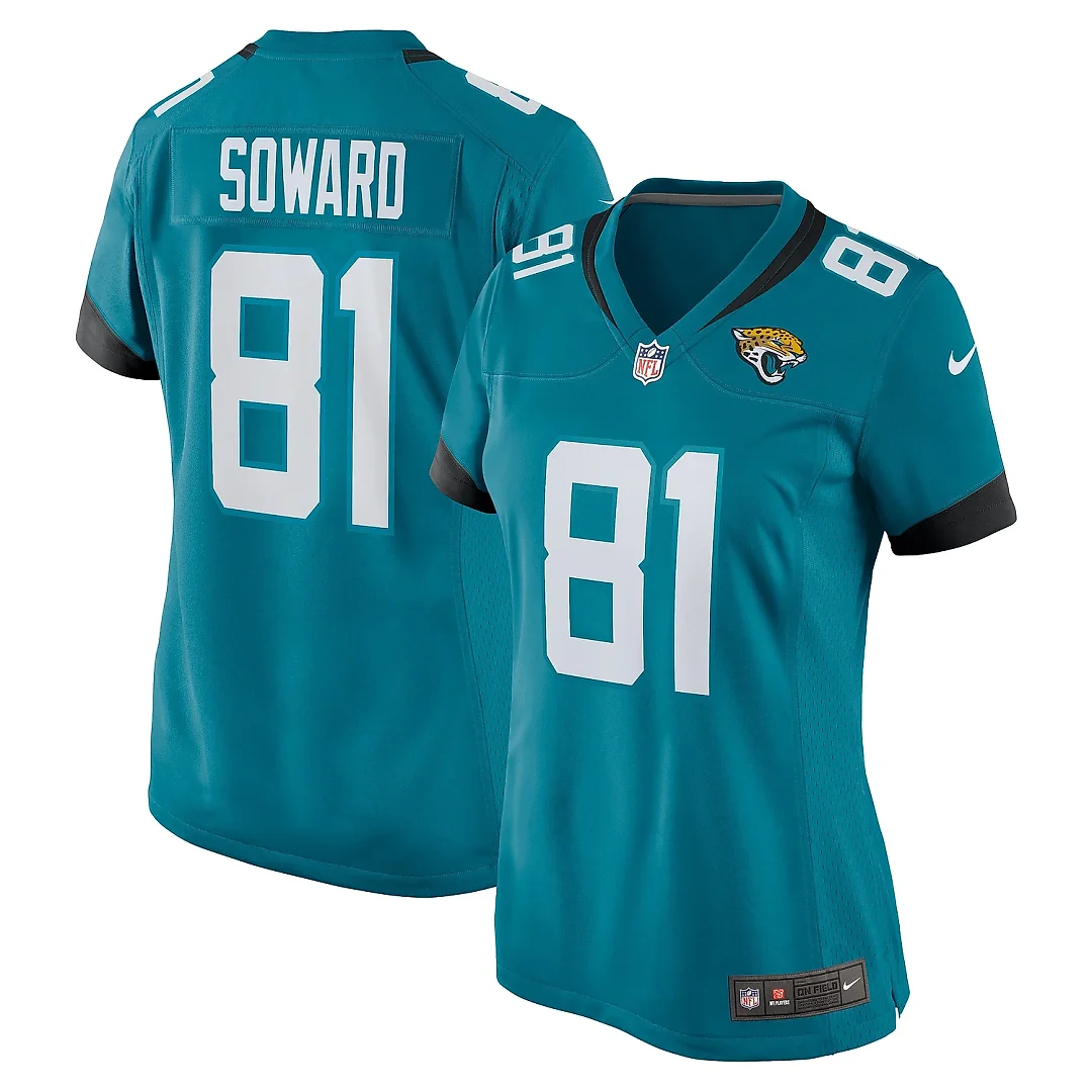 Zennovawear Women's Jacksonville Jaguars R. Jay Soward Teal Retired Player Team Game Jersey