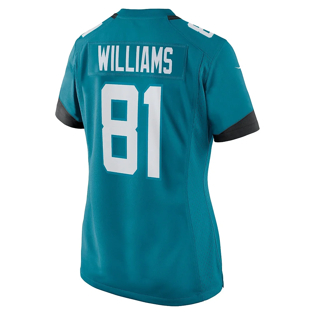Zennovawear Women's Jacksonville Jaguars Seth Williams Teal Game Player Jersey