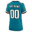 Zennovawear Women's Jacksonville Jaguars Teal Prowler Throwback Custom Game Jersey