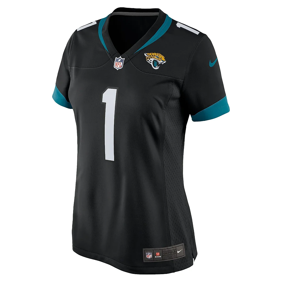 Zennovawear Women's Jacksonville Jaguars Travis Etienne Black Game Jersey