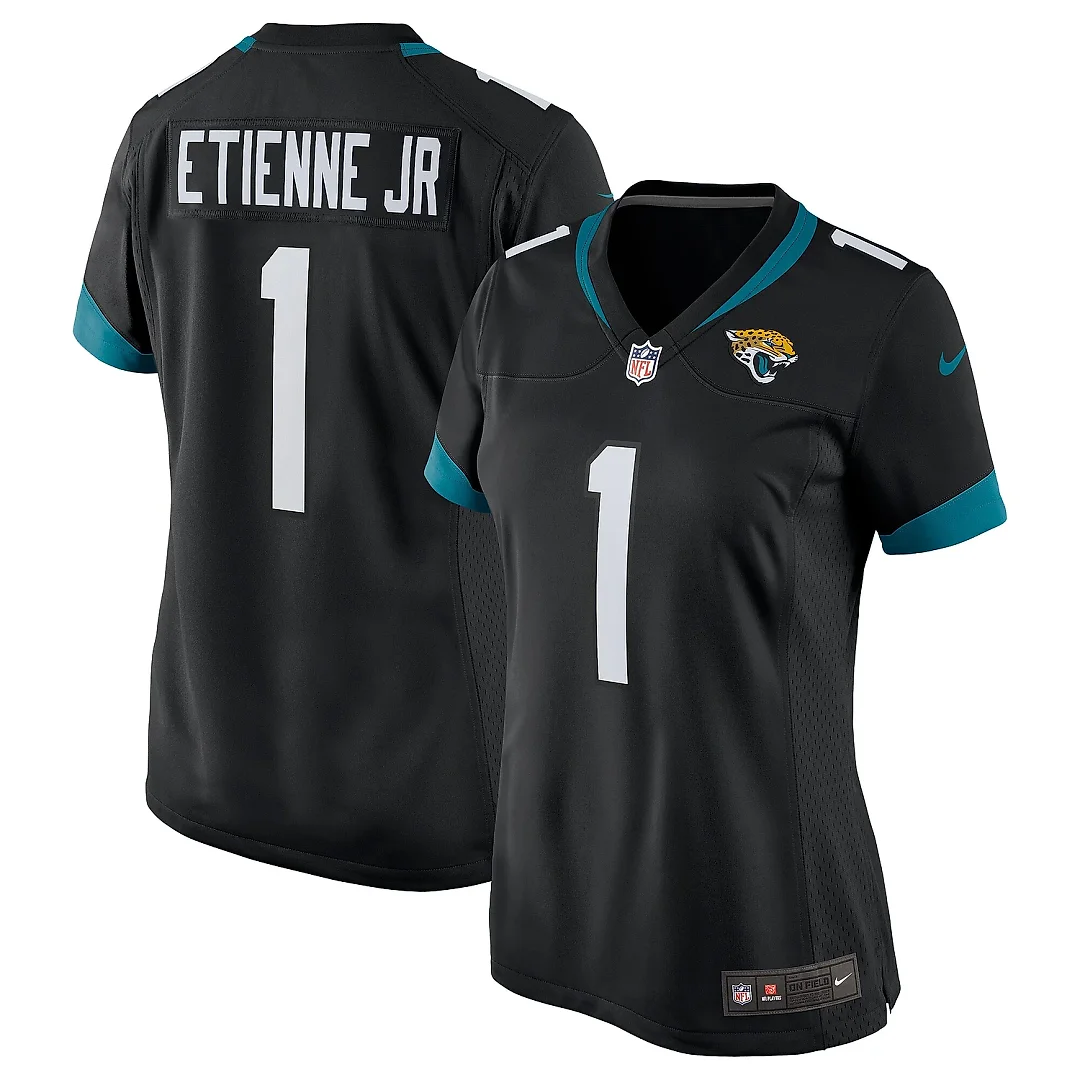Zennovawear Women's Jacksonville Jaguars Travis Etienne Black Game Jersey