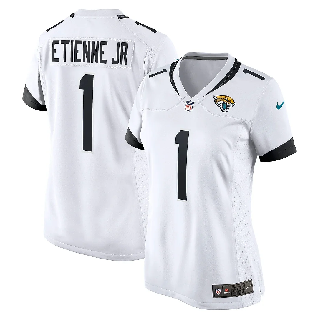 Zennovawear Women's Jacksonville Jaguars Travis Jr. Etienne White Game Player Jersey
