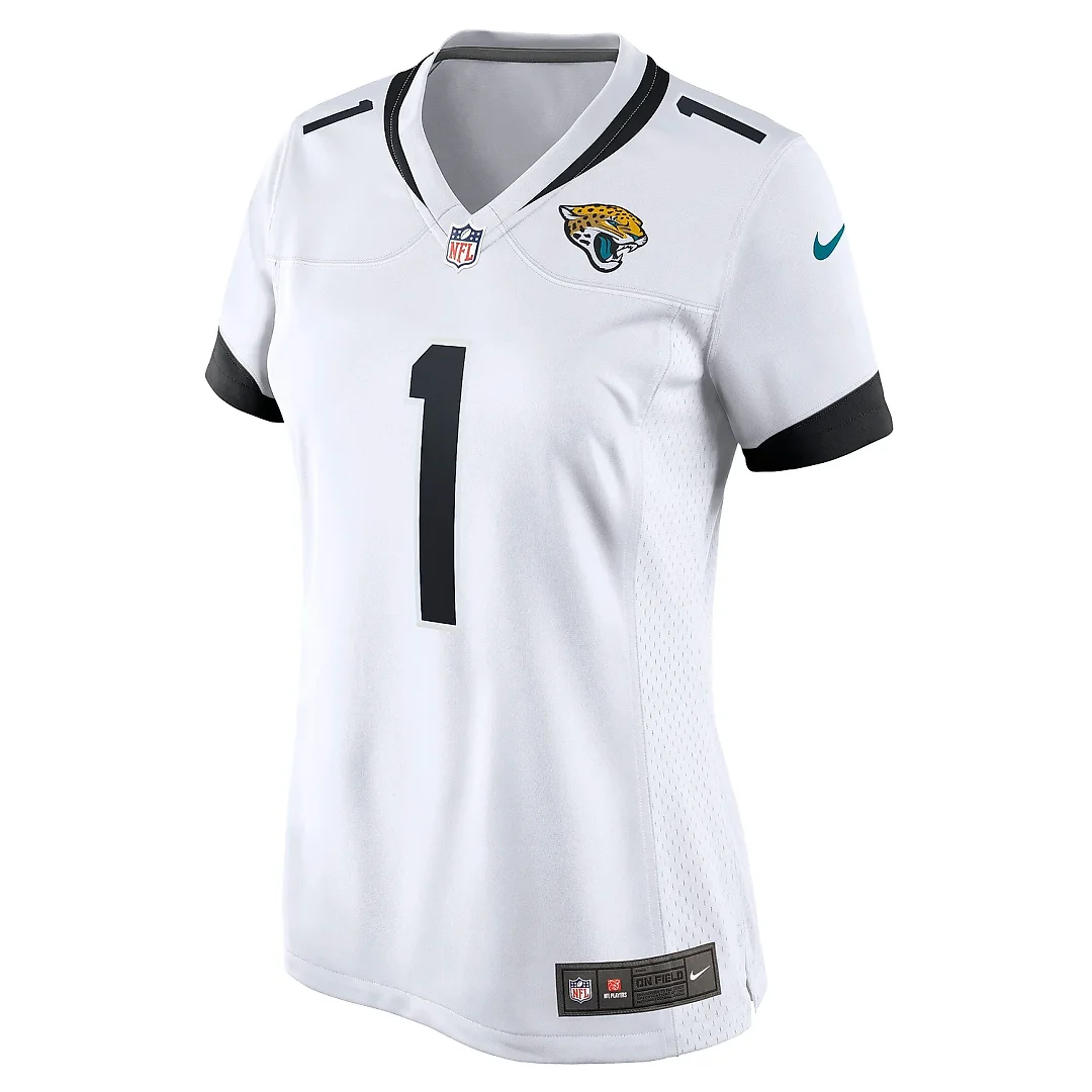 Zennovawear Women's Jacksonville Jaguars Travis Jr. Etienne White Game Player Jersey