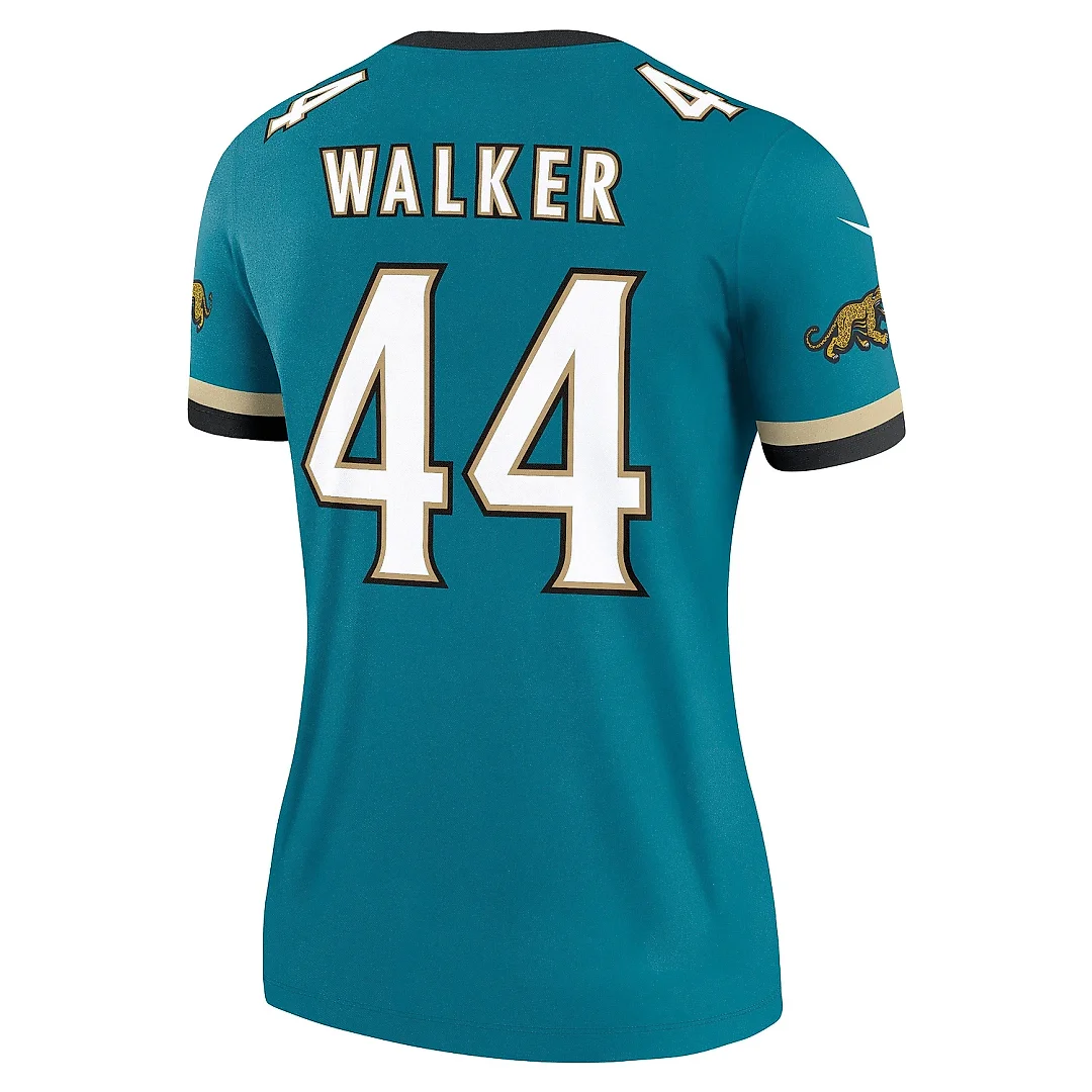 Zennovawear Women's Jacksonville Jaguars Travon Walker Prowler Throwback Teal Alternate Legend Player Performance Top