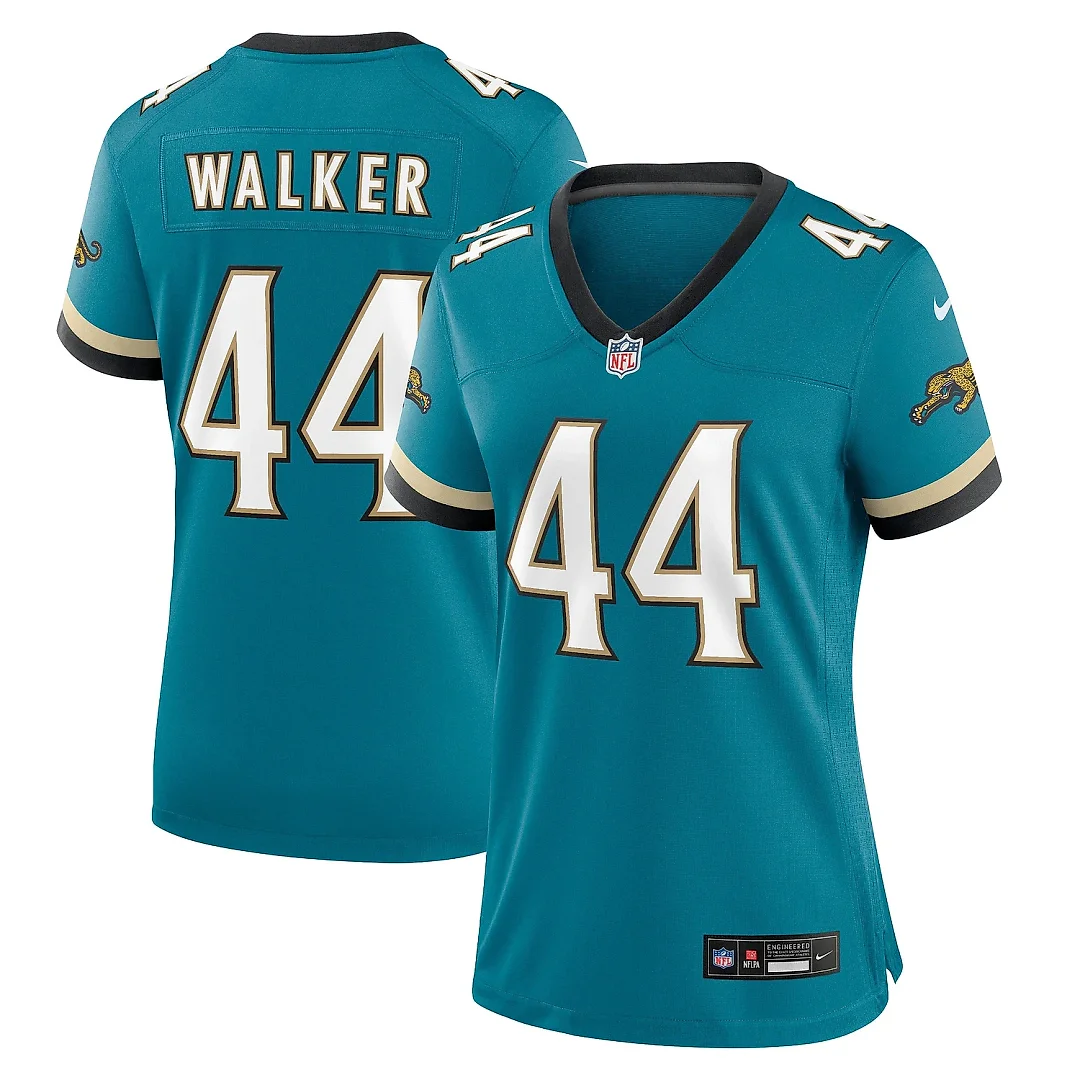Zennovawear Women's Jacksonville Jaguars Travon Walker Teal Prowler Throwback Game Jersey
