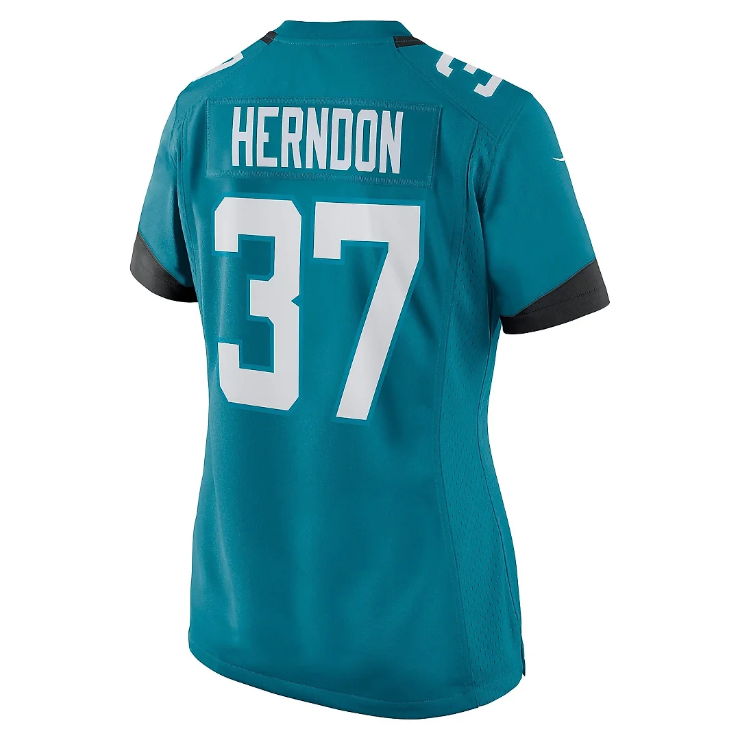 Zennovawear Women's Jacksonville Jaguars Tre Herndon Teal Game Jersey