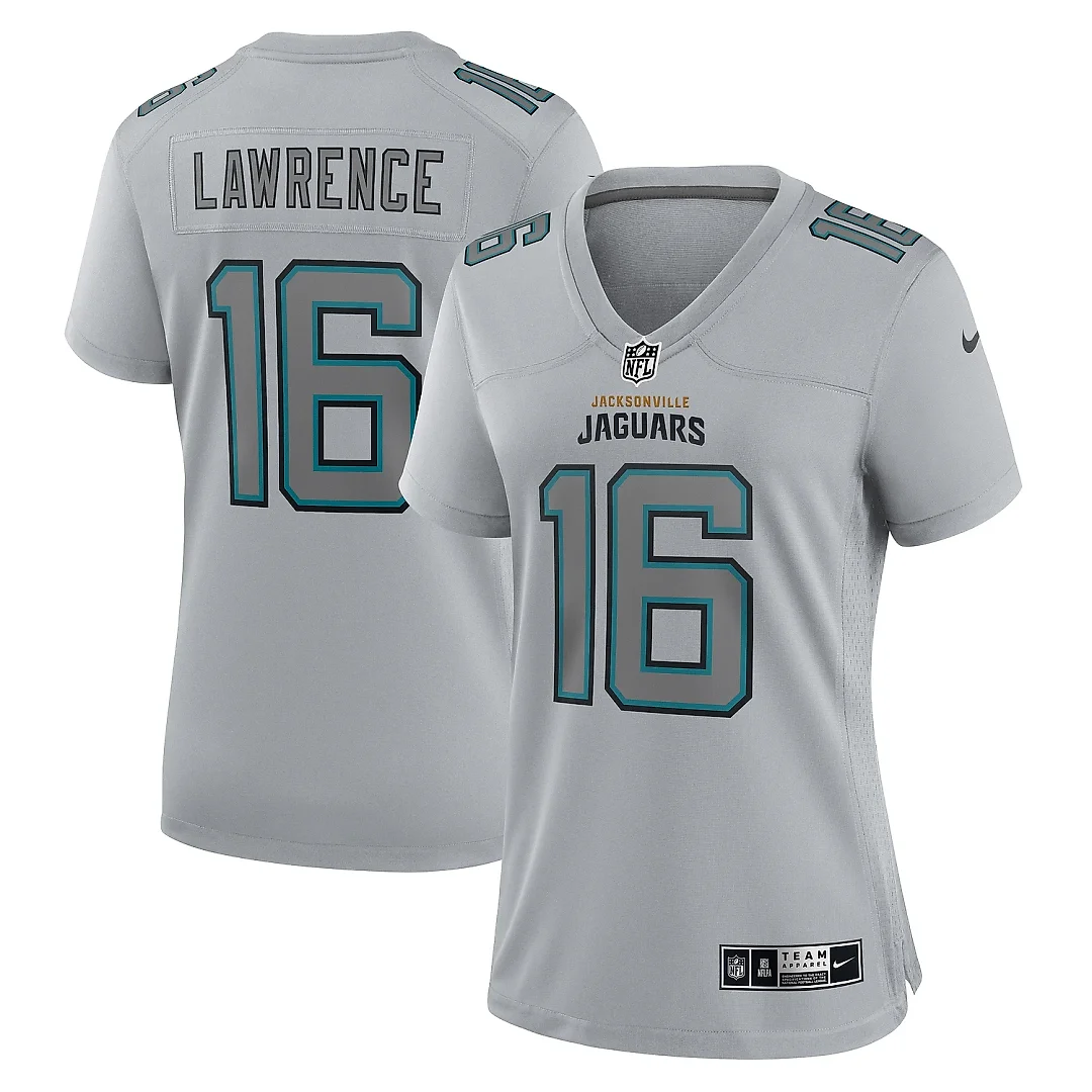 Zennovawear Women's Jacksonville Jaguars Trevor Lawrence Gray Atmosphere Fashion Game Jersey