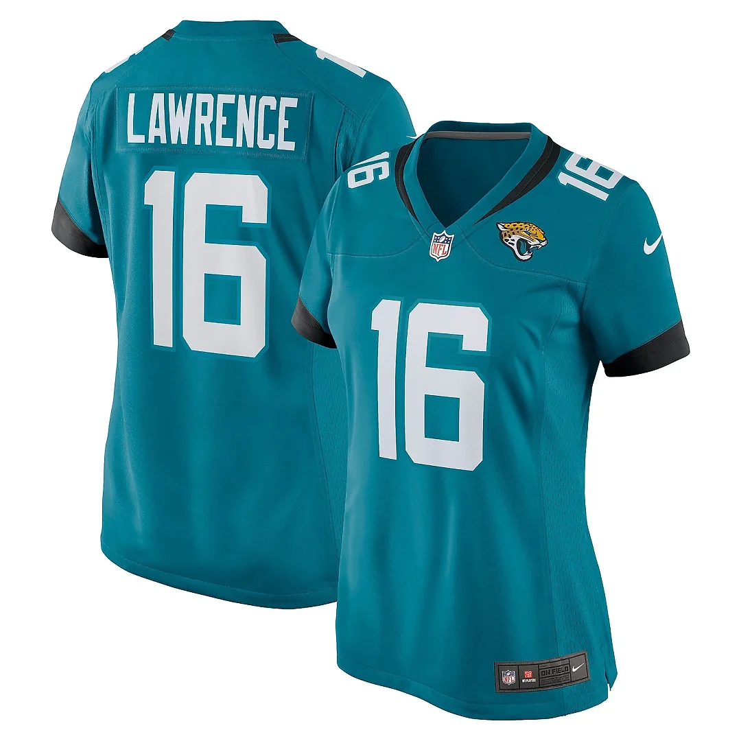 Zennovawear Women's Jacksonville Jaguars Trevor Lawrence Teal Game Jersey