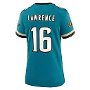 Zennovawear Women's Jacksonville Jaguars Trevor Lawrence Teal Prowler Throwback Game Jersey