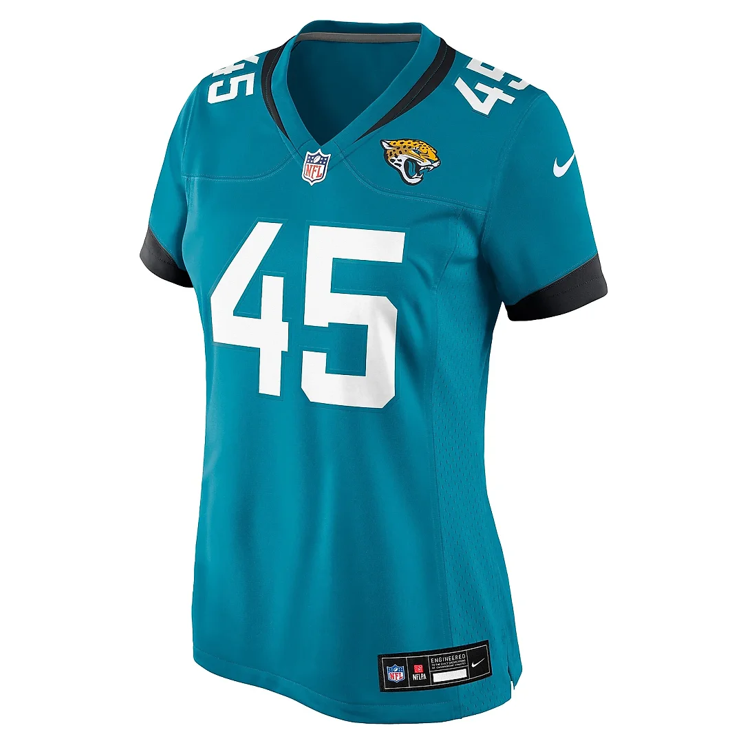 Zennovawear Women's Jacksonville Jaguars Tucker Addington Teal Team Game Jersey