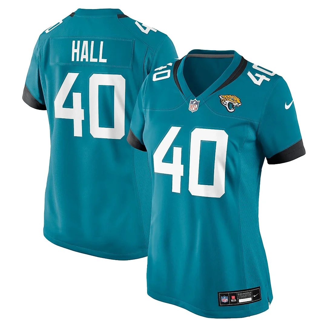 Zennovawear Women's Jacksonville Jaguars Tyler Hall Teal Team Game Jersey