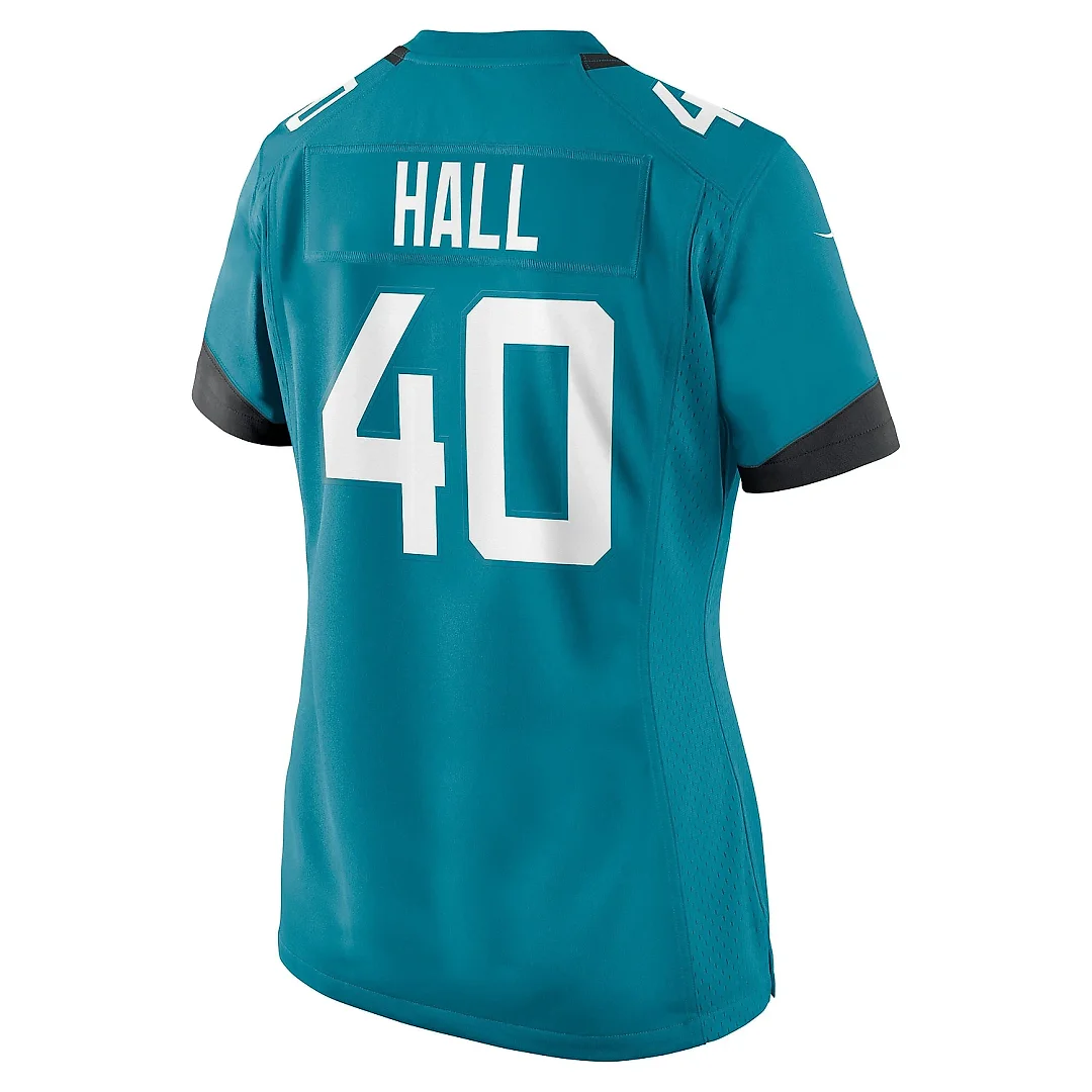 Zennovawear Women's Jacksonville Jaguars Tyler Hall Teal Team Game Jersey