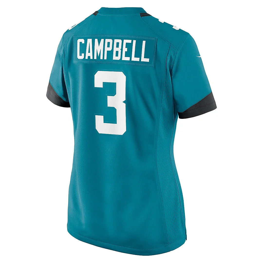 Zennovawear Women's Jacksonville Jaguars Tyson Campbell Teal Game Jersey