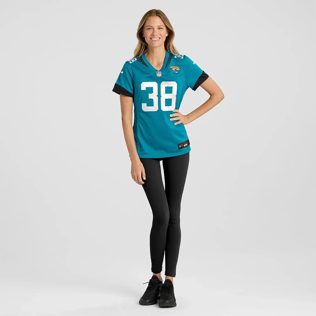 Zennovawear Women's Jacksonville Jaguars Velus Jones Jr. Teal Game Jersey