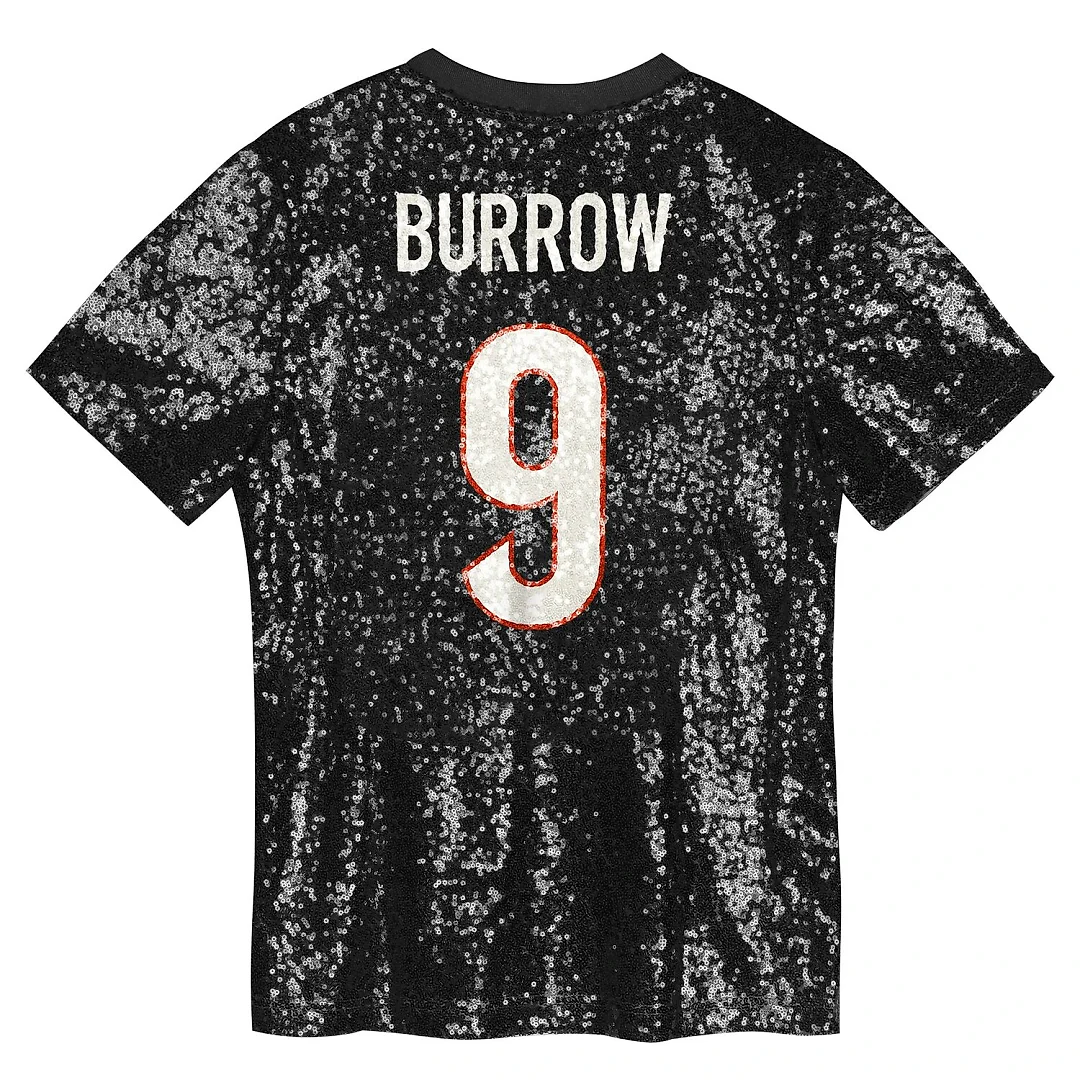 Zennovawear Joe Burrow Cincinnati Bengals Women's Player Name & Number V-Neck Fashion Jersey - Black