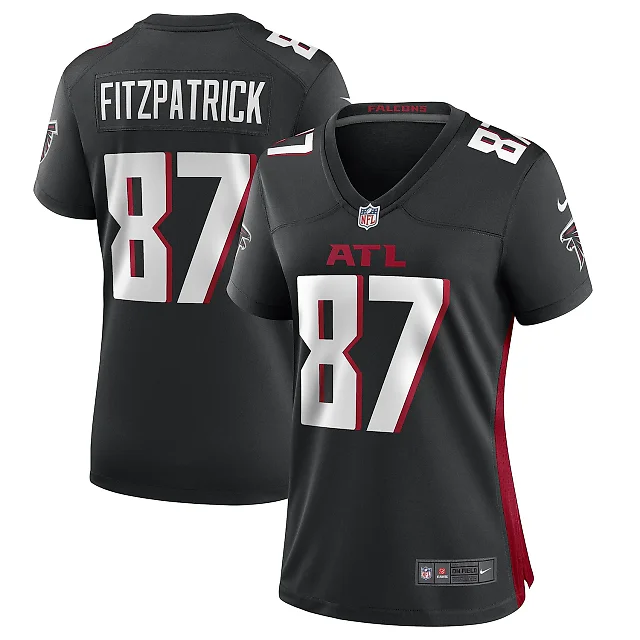 Zennovawear Women's John FitzPatrick Atlanta Falcons Black Game Player Jersey