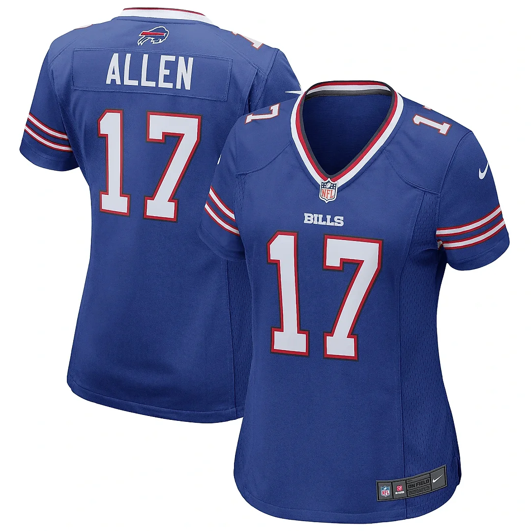 Zennovawear Women's Josh Allen Royal Buffalo Bills Game Jersey