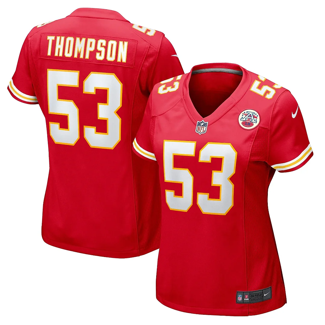 Zennovawear Women's Kansas City Chiefs BJ Thompson Red Game Jersey