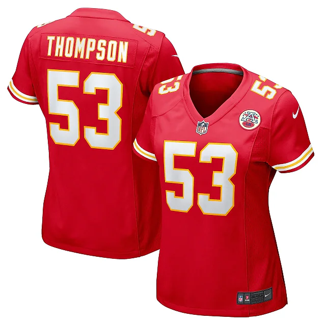 Zennovawear Women's Kansas City Chiefs BJ Thompson Red Game Jersey