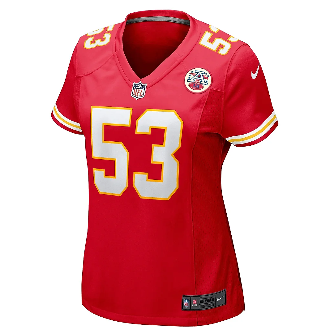 Zennovawear Women's Kansas City Chiefs BJ Thompson Red Game Jersey