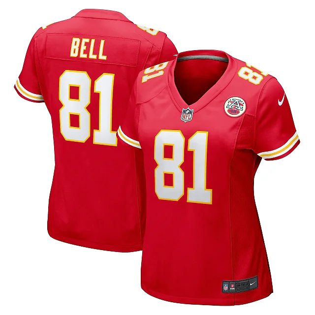Zennovawear Women's Kansas City Chiefs Blake Bell Red Game Player Jersey