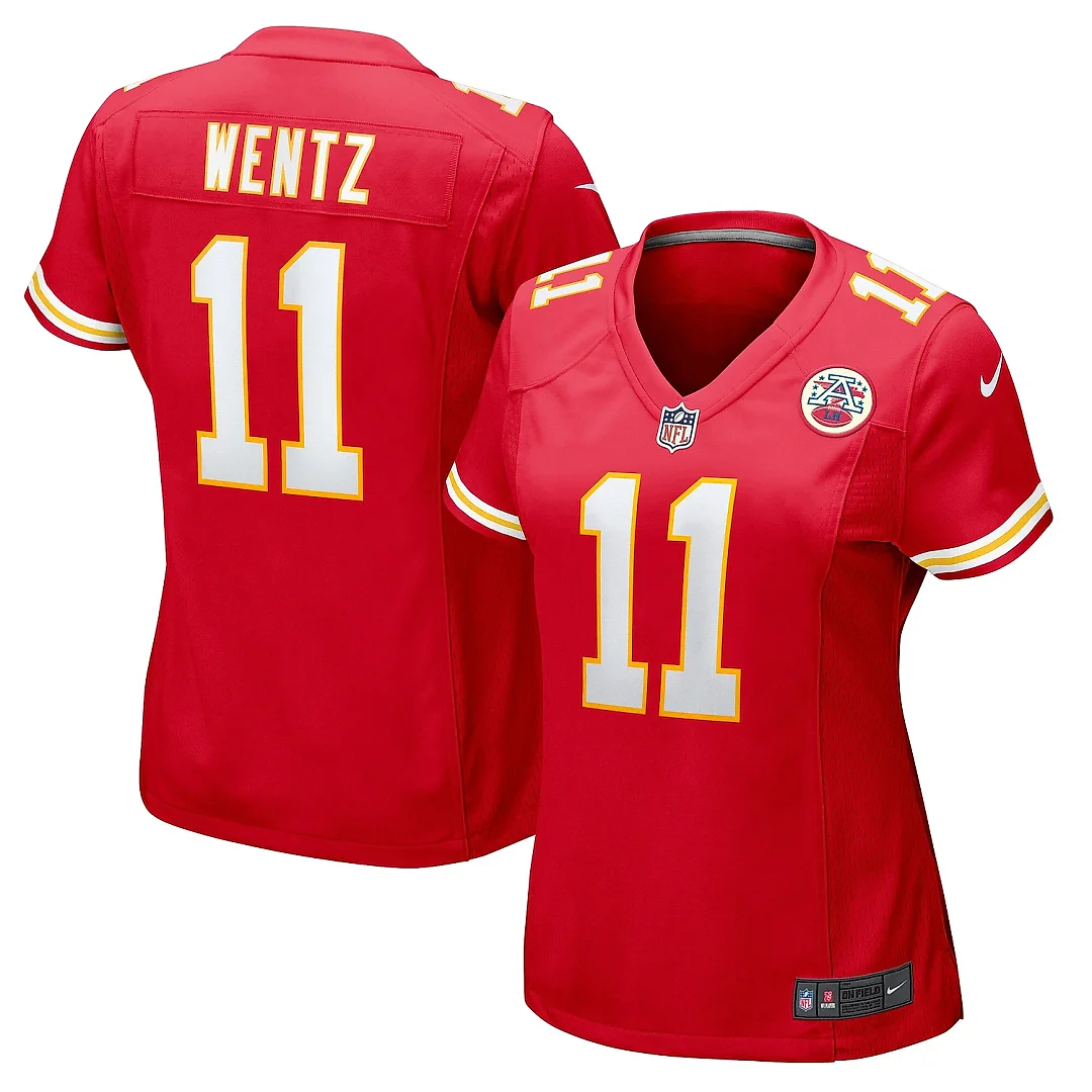 Zennovawear Women's Kansas City Chiefs Carson Wentz Red Game Jersey