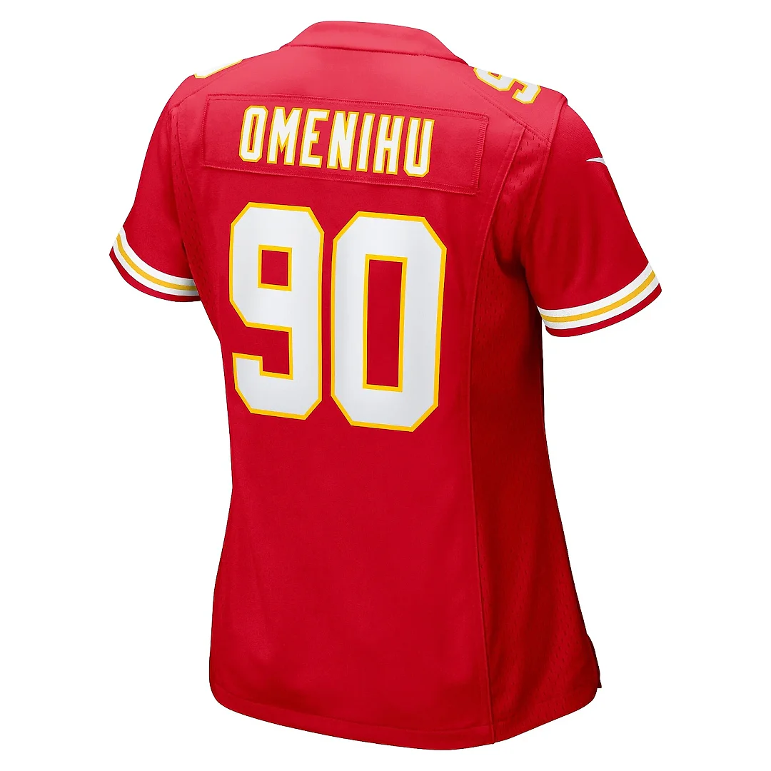 Zennovawear Women's Kansas City Chiefs Charles Omenihu Red Game Player Jersey