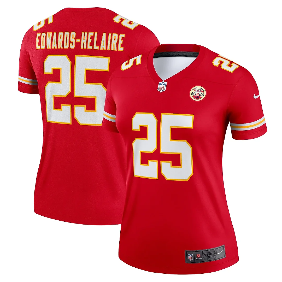 Zennovawear Women's Kansas City Chiefs Clyde Edwards-Helaire Red Legend Player Performance Top