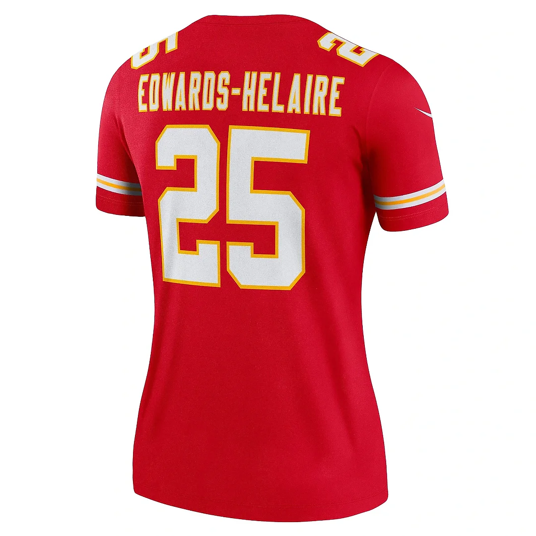 Zennovawear Women's Kansas City Chiefs Clyde Edwards-Helaire Red Legend Player Performance Top