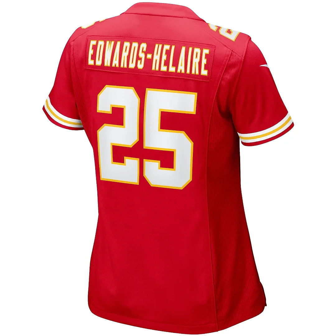 Zennovawear Women's Kansas City Chiefs Clyde Edwards-Helaire Red Player Jersey