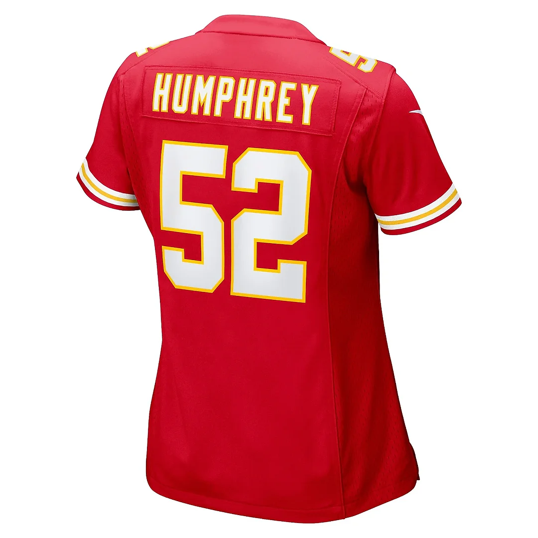 Zennovawear Women's Kansas City Chiefs Creed Humphrey Red Game Jersey