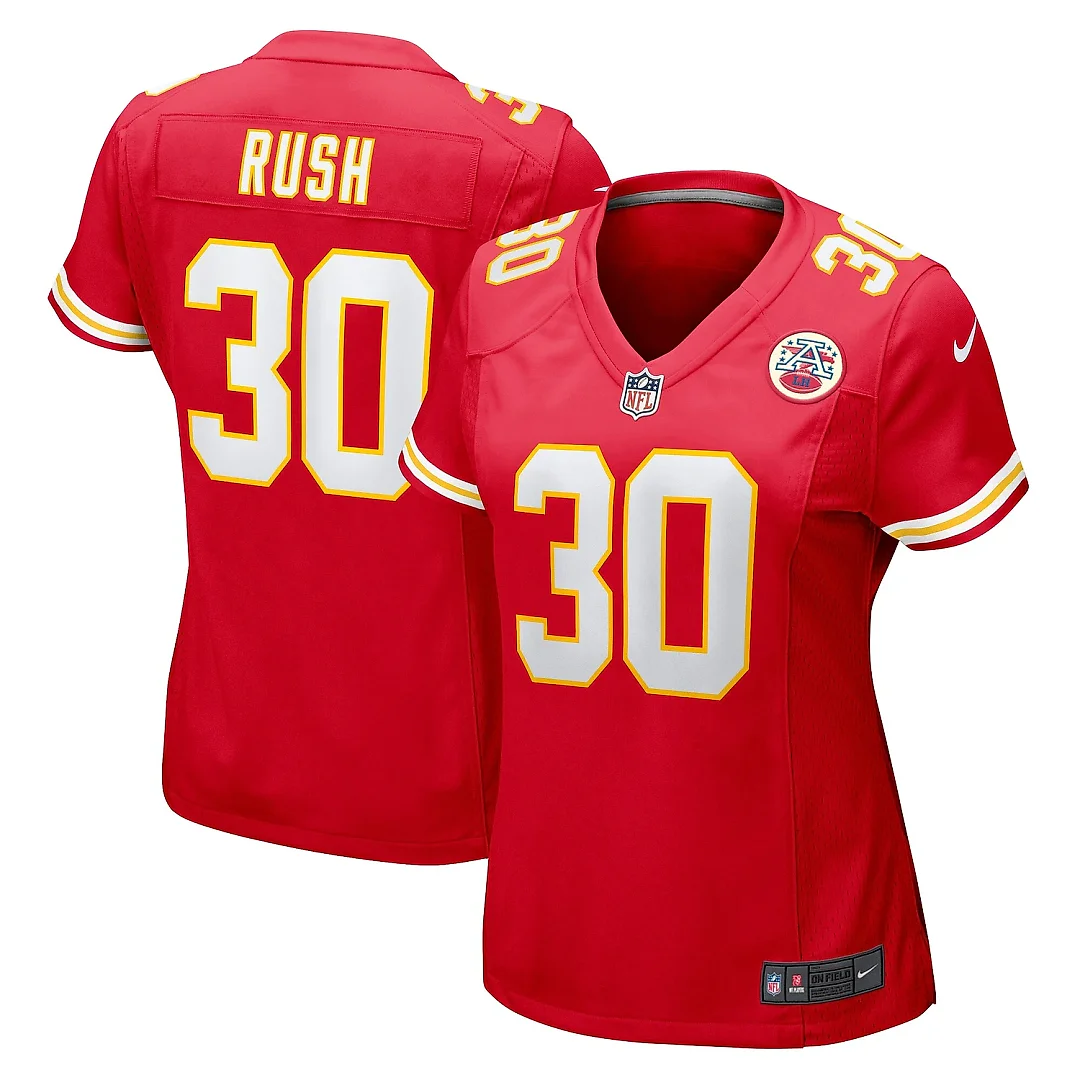 Zennovawear Women's Kansas City Chiefs Darius Rush Red Team Game Jersey