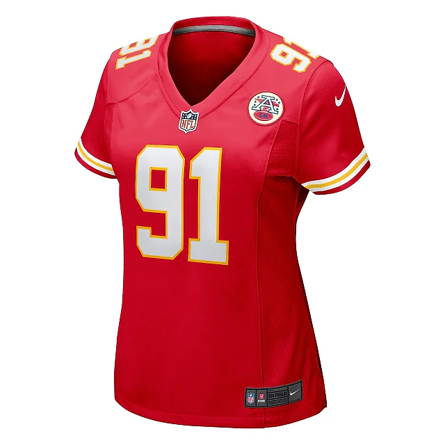 Zennovawear Women's Kansas City Chiefs Derrick Nnadi Red Game Jersey