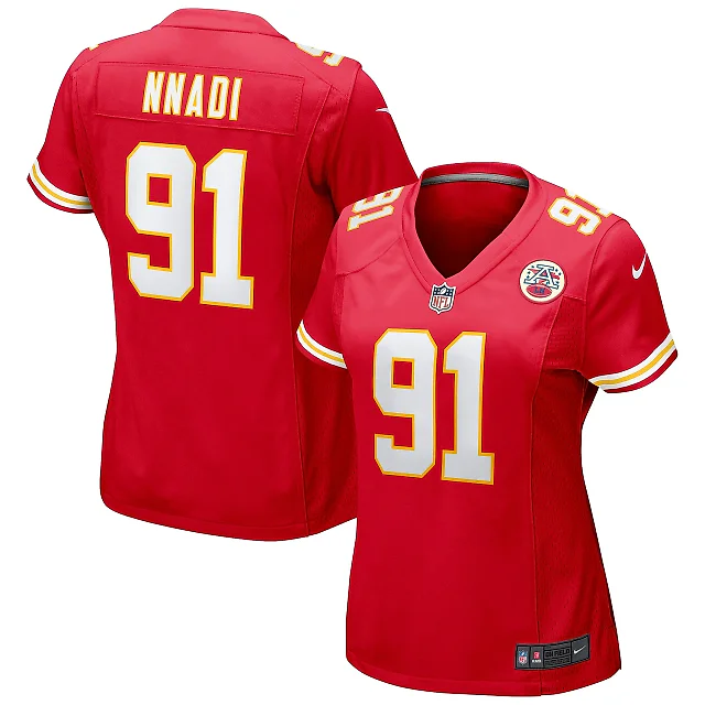 Zennovawear Women's Kansas City Chiefs Derrick Nnadi Red Game Jersey
