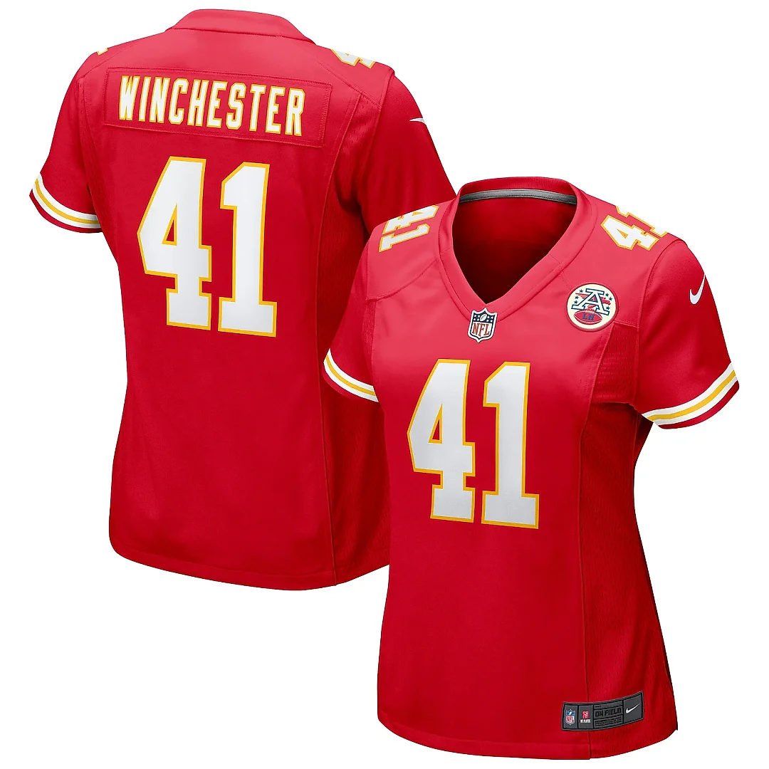 Zennovawear Women's Kansas City Chiefs James Winchester Red Game Jersey