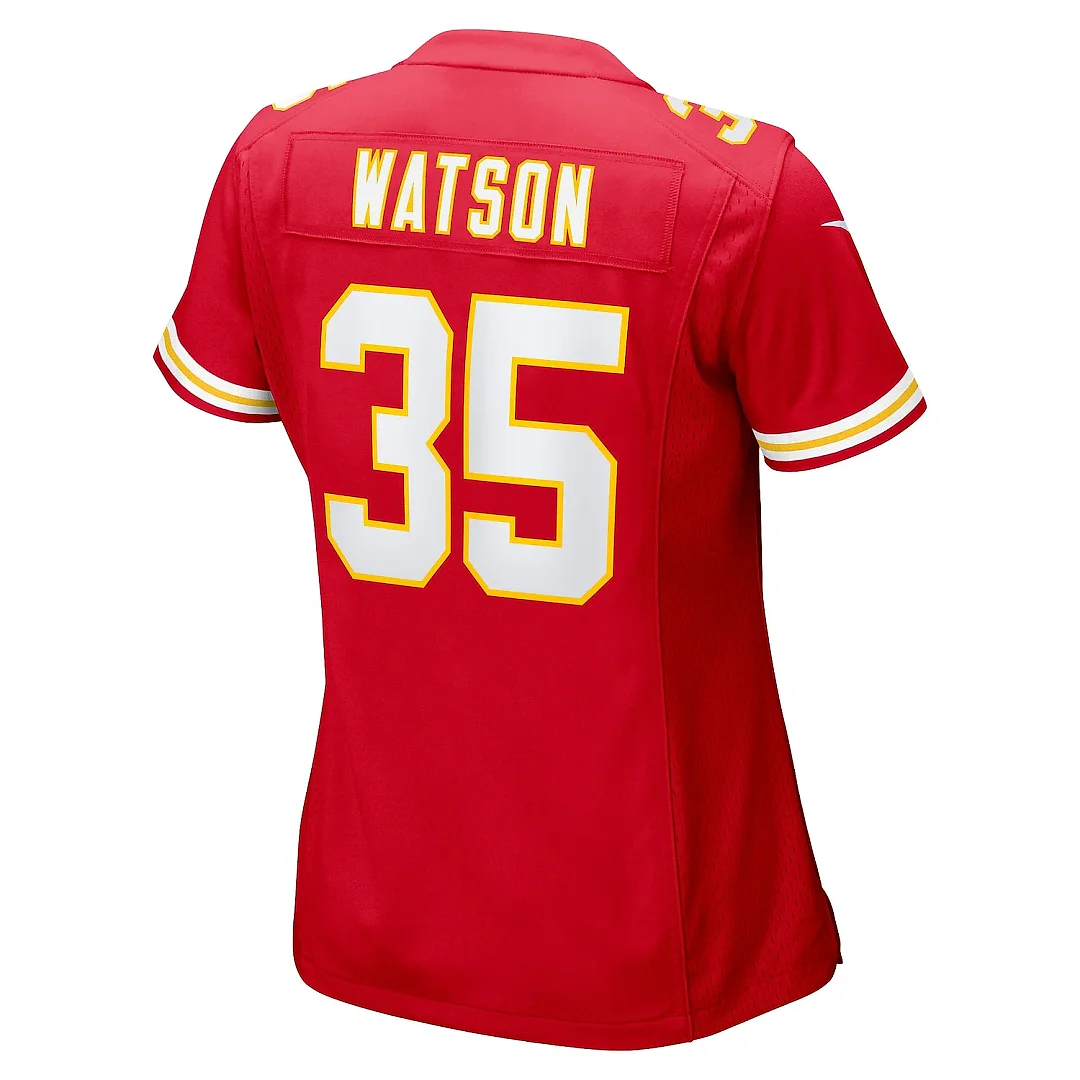 Zennovawear Women's Kansas City Chiefs Jaylen Watson Red Game Player Jersey