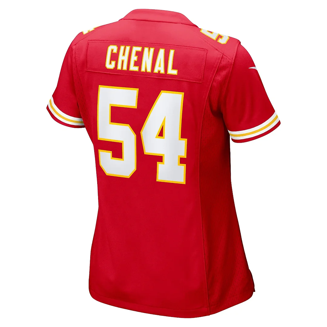 Zennovawear Women's Kansas City Chiefs Leo Chenal Red Game Player Jersey
