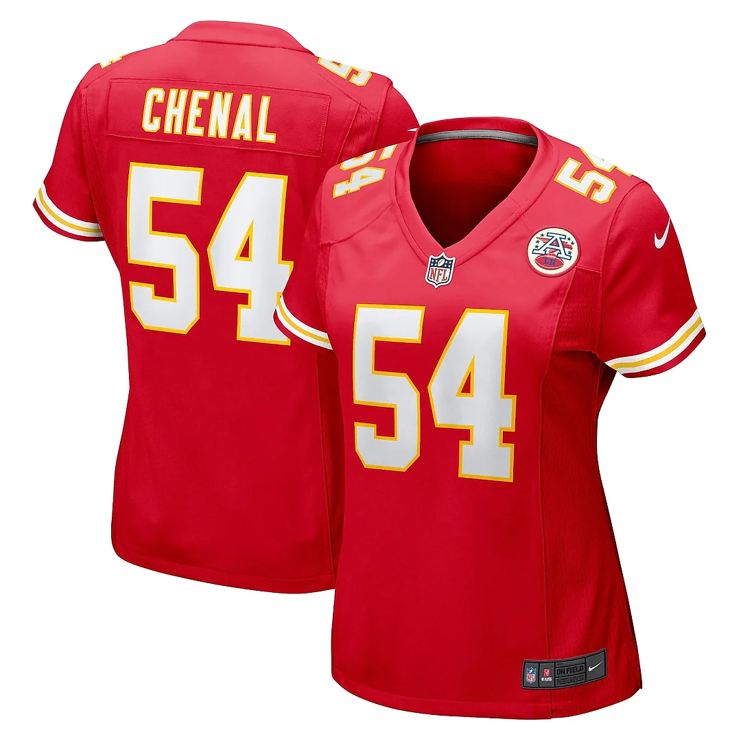 Zennovawear Women's Kansas City Chiefs Leo Chenal Red Game Player Jersey