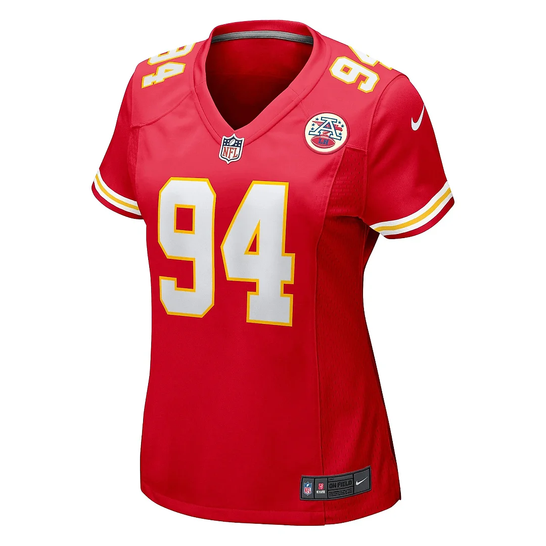 Zennovawear Women's Kansas City Chiefs Malik Herring Red Team Game Player Jersey